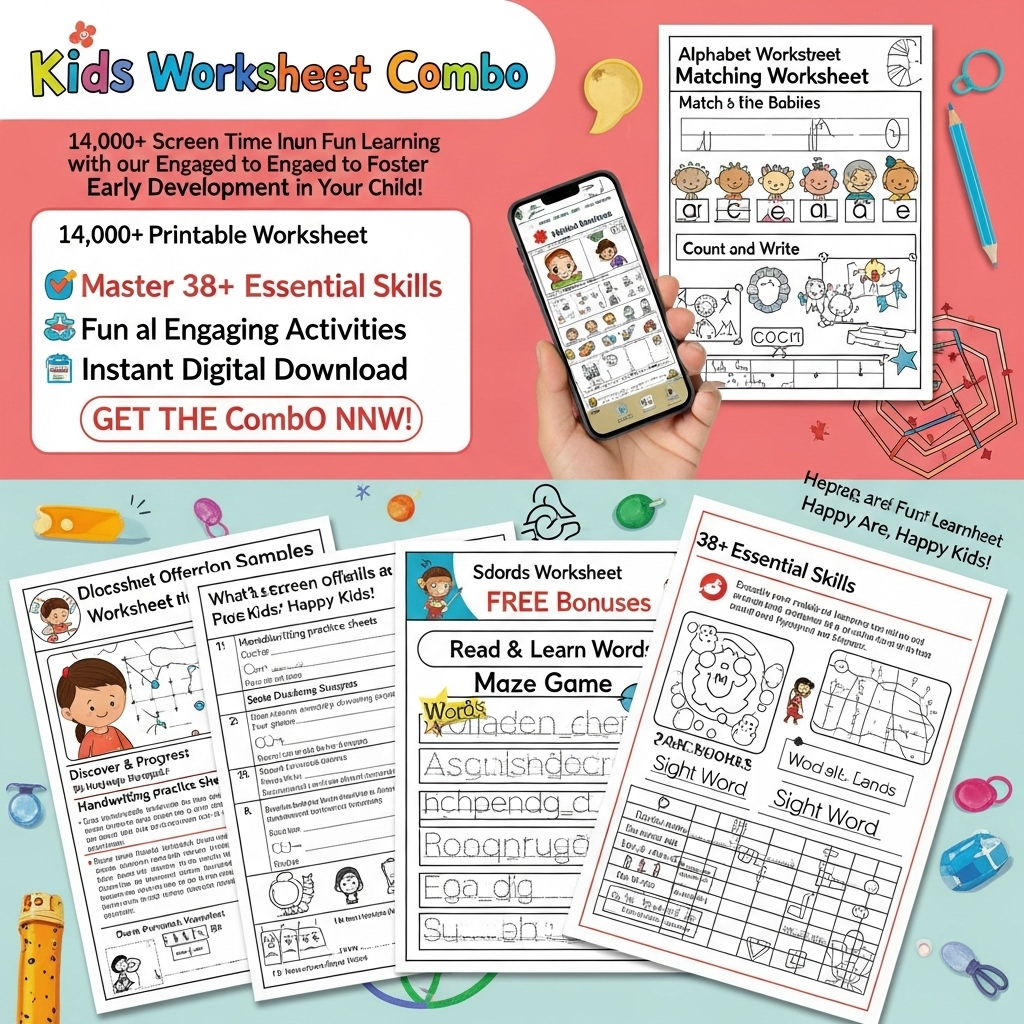 Preschool Worksheet Bundle